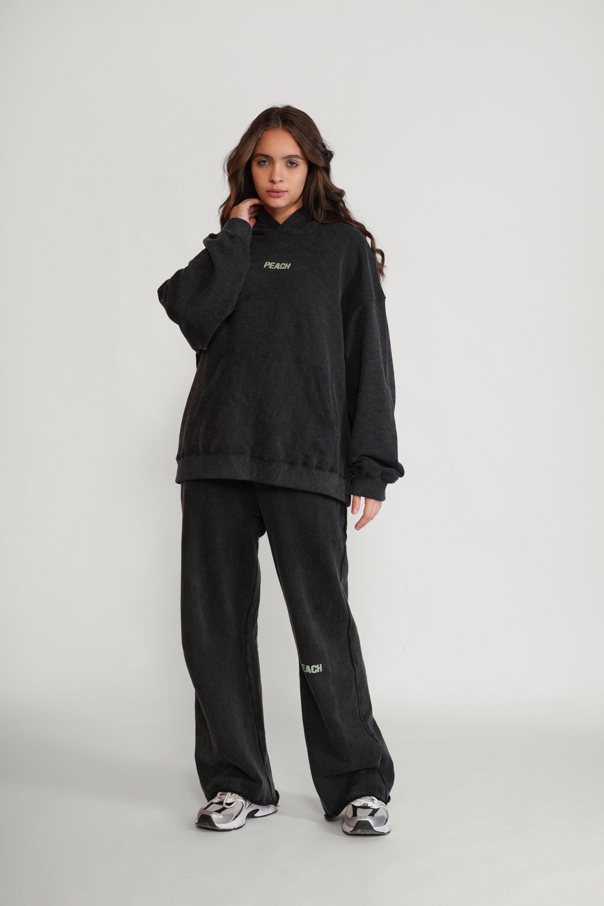 Black Stone Washed Hoodie - Image 4