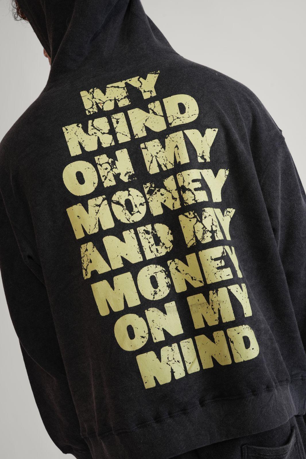 Black Stone Washed Hoodie - Image 5