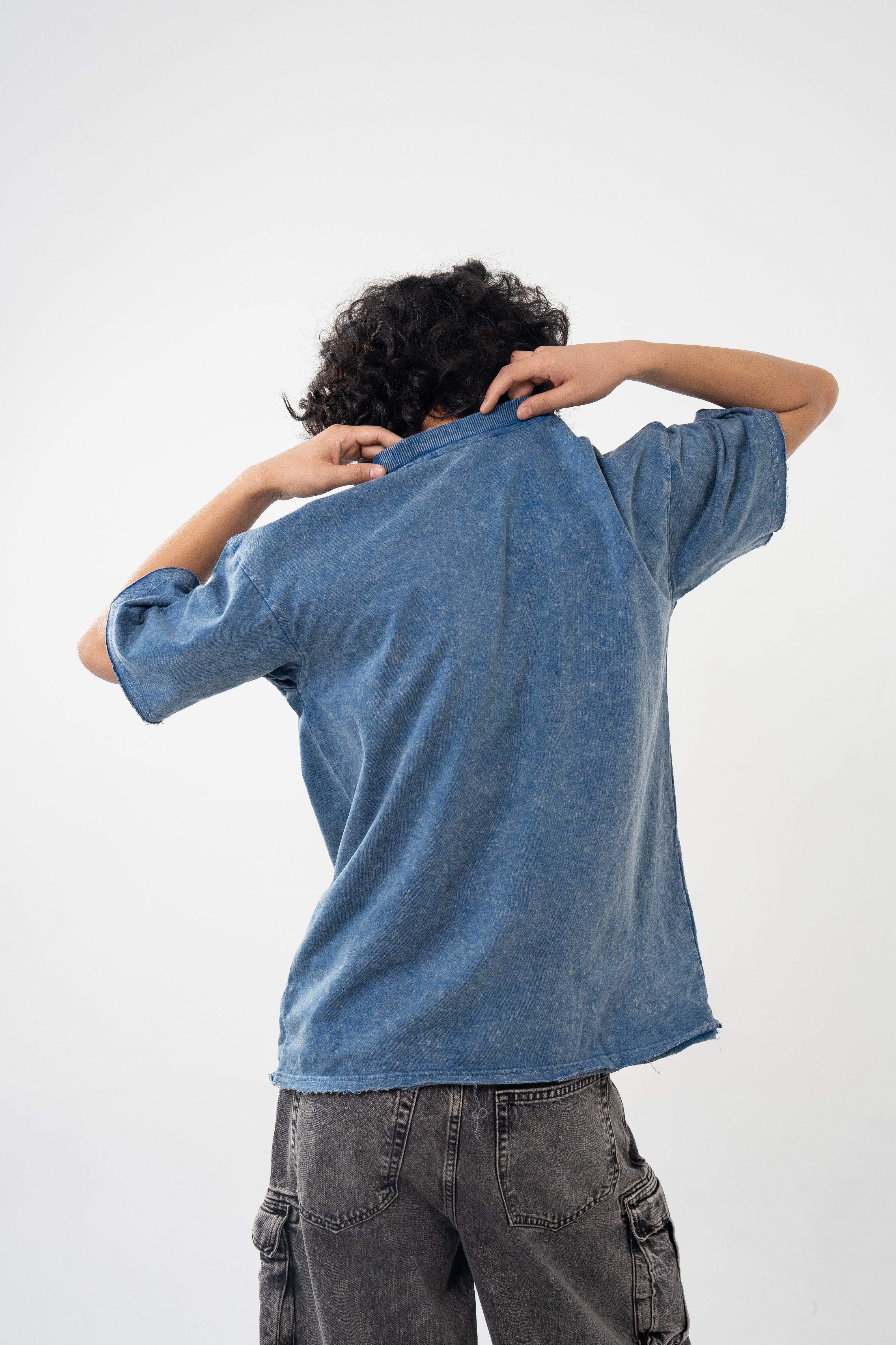 Faded Sky Washed Tshirt - Image 3