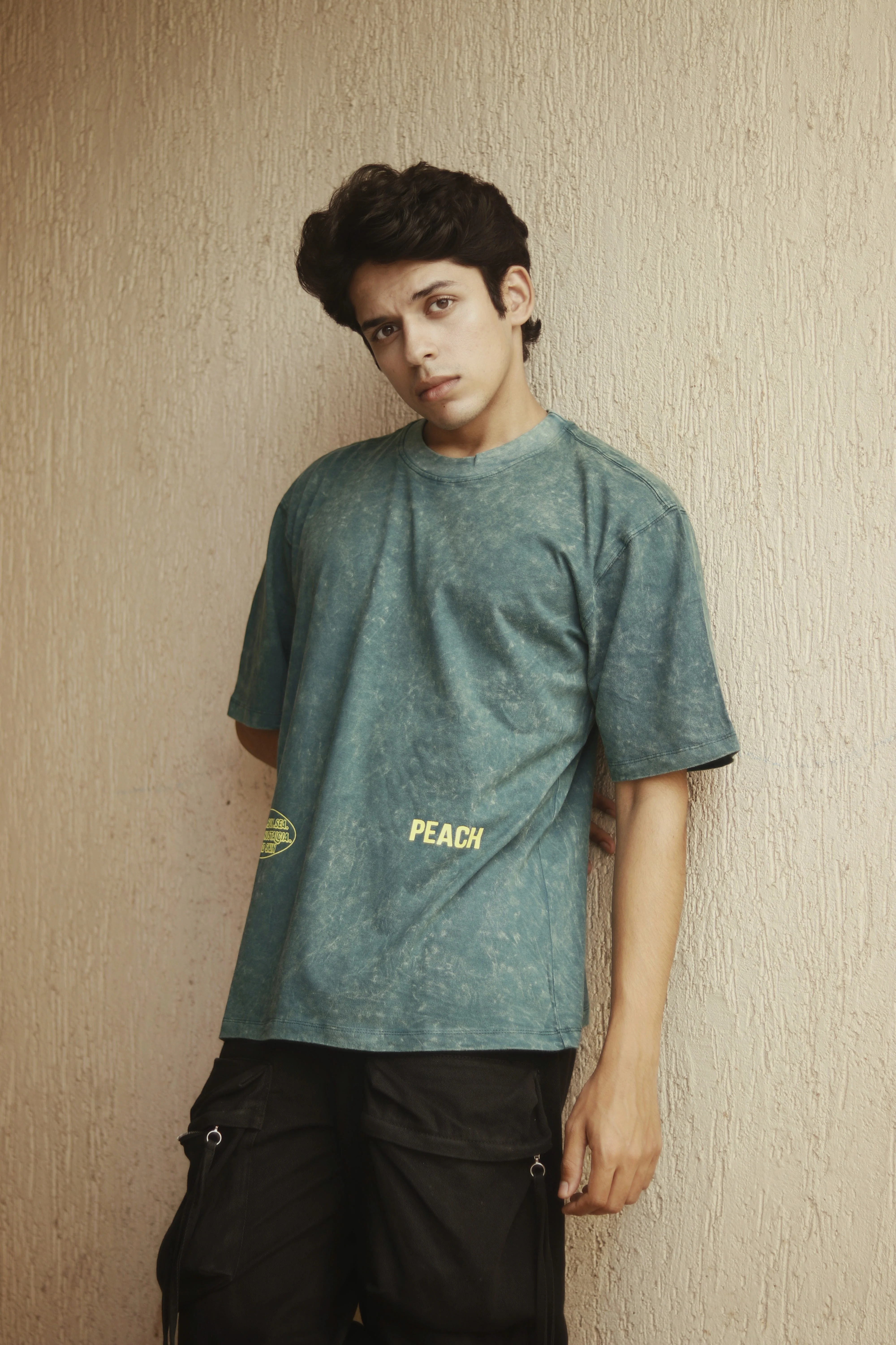 Olive Hue Washed Oversized Tshirt - Image 3