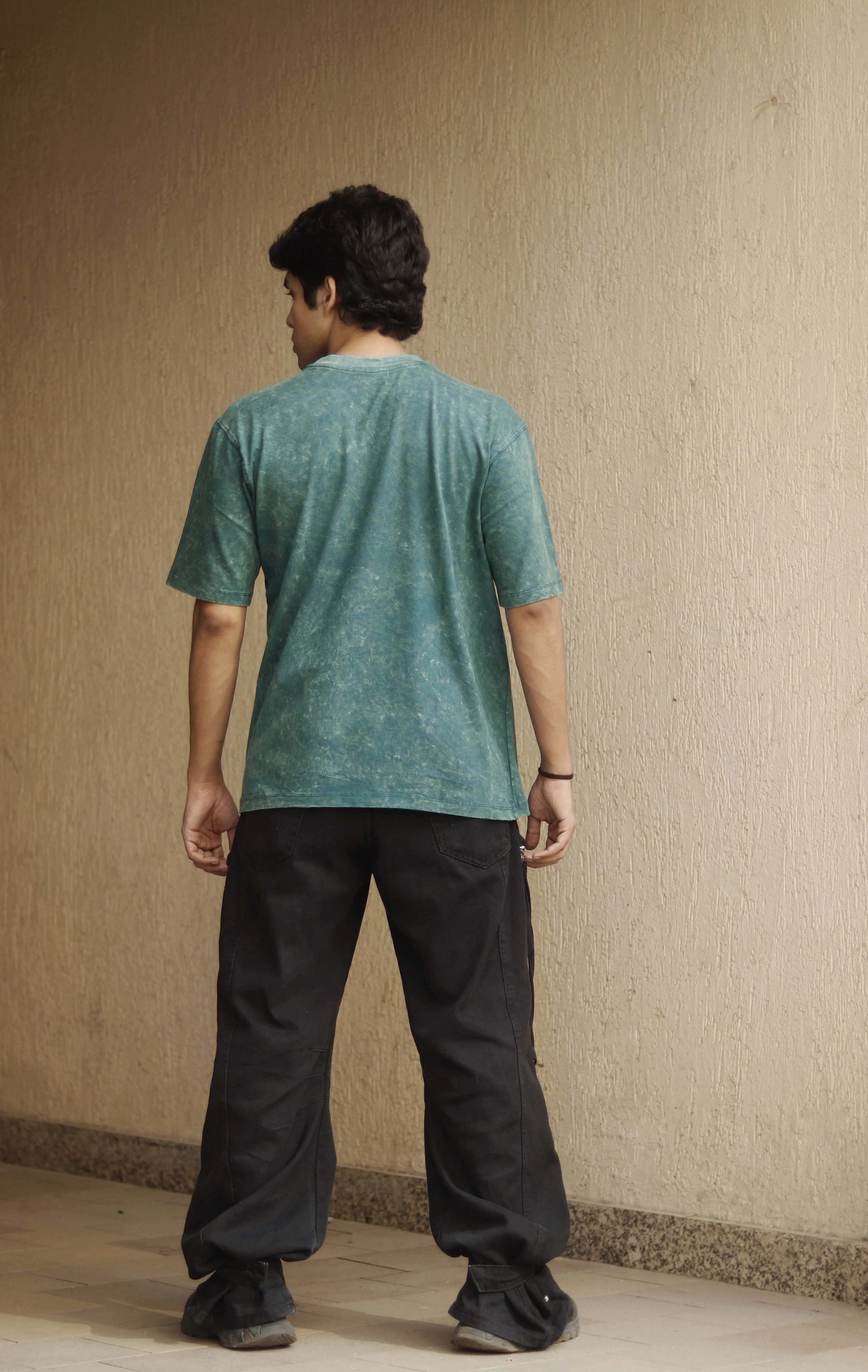 Olive Hue Washed Oversized Tshirt - Image 5