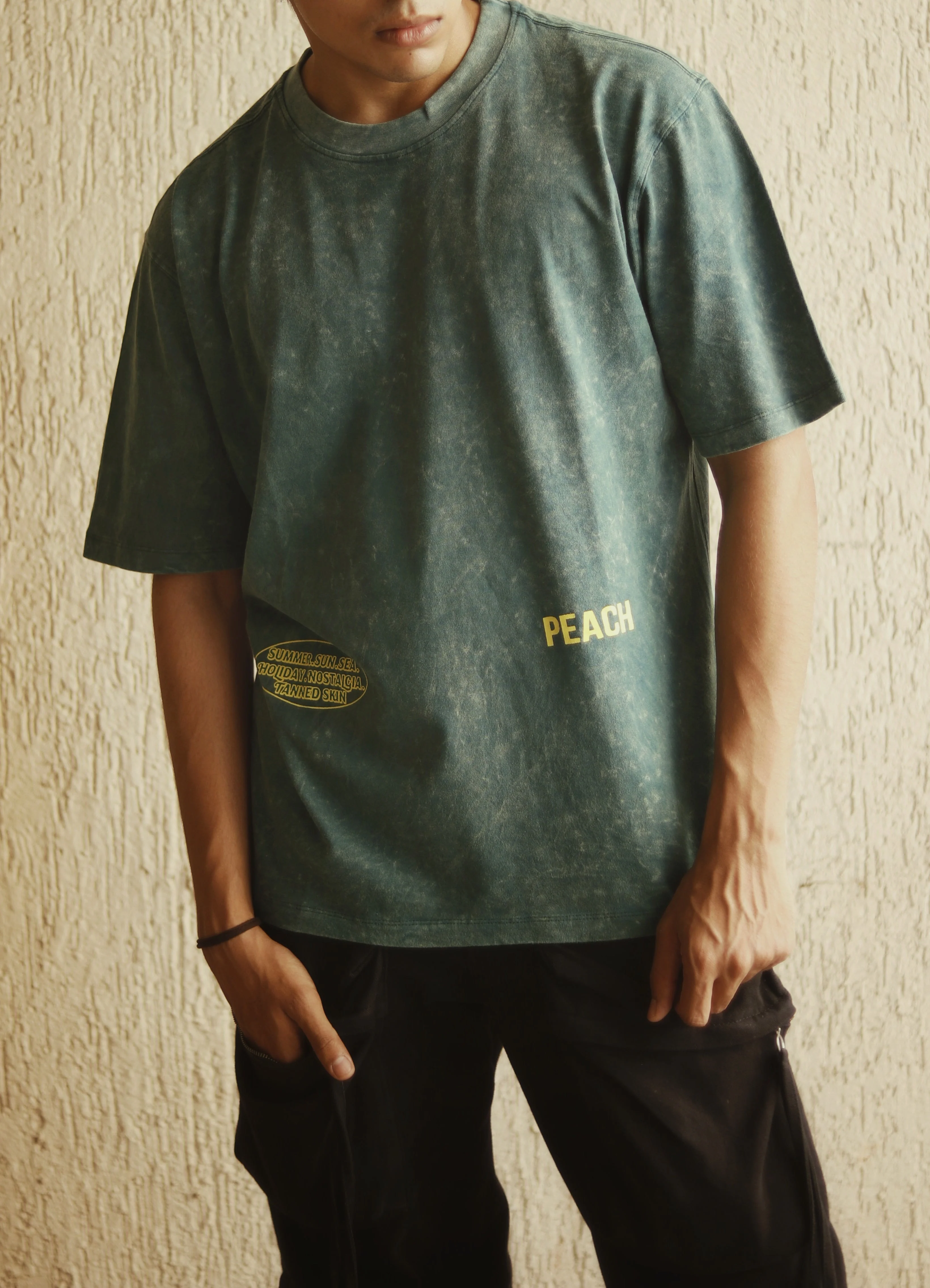 Olive Hue Washed Oversized Tshirt - Image 7