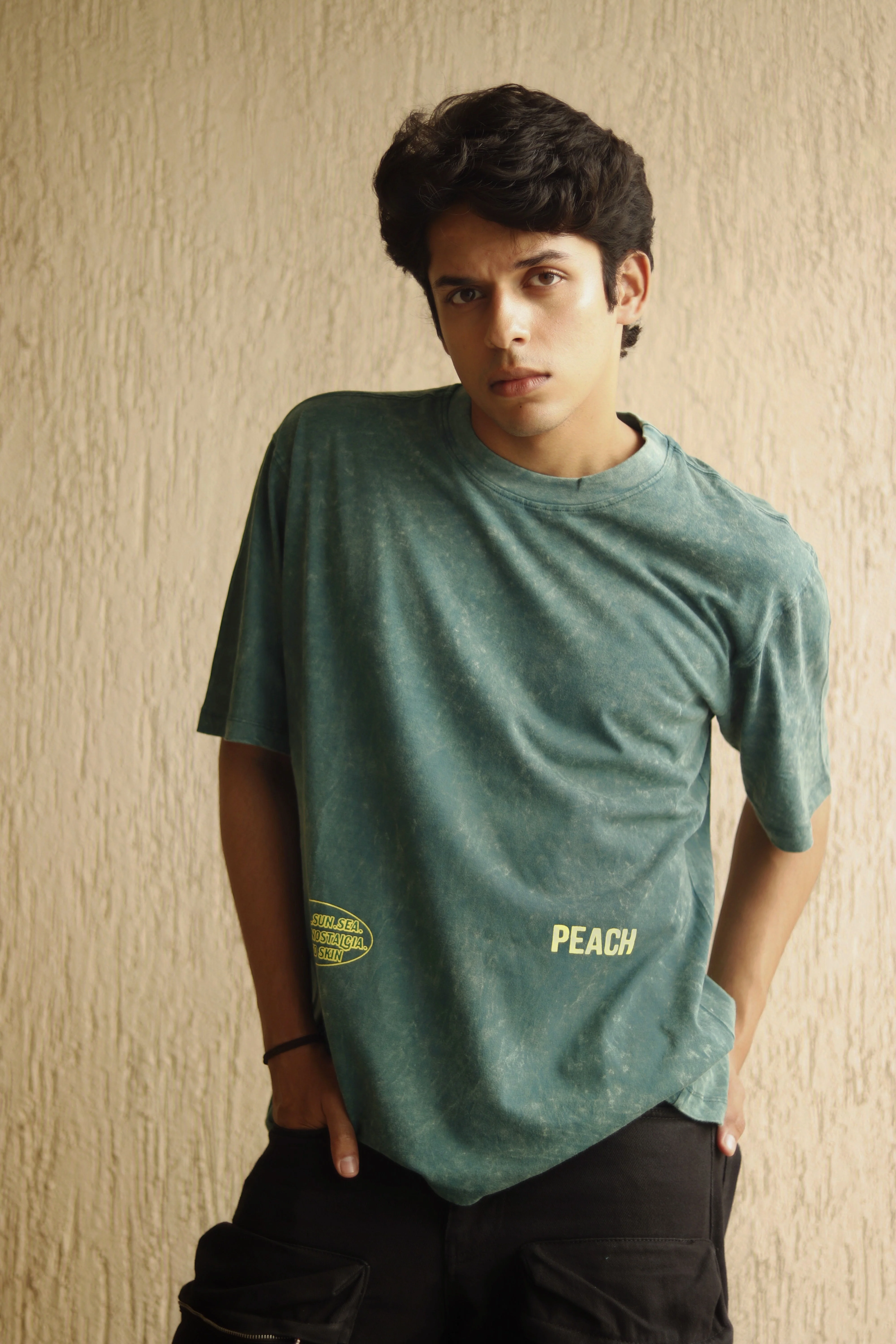 Olive Hue Washed Oversized Tshirt - Image 8