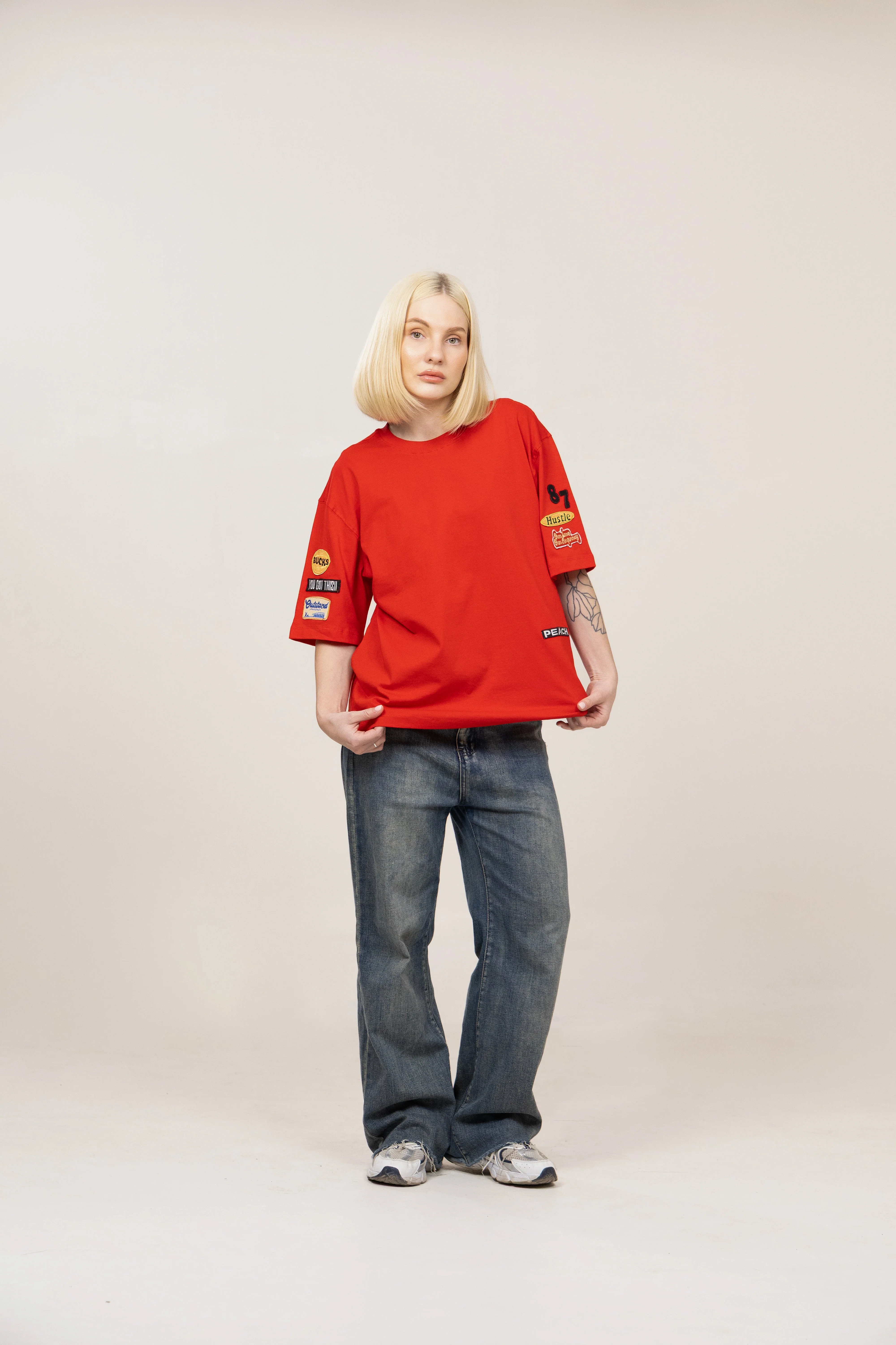 Founder’s Tee Embroided Tshirt (Red) - Image 3