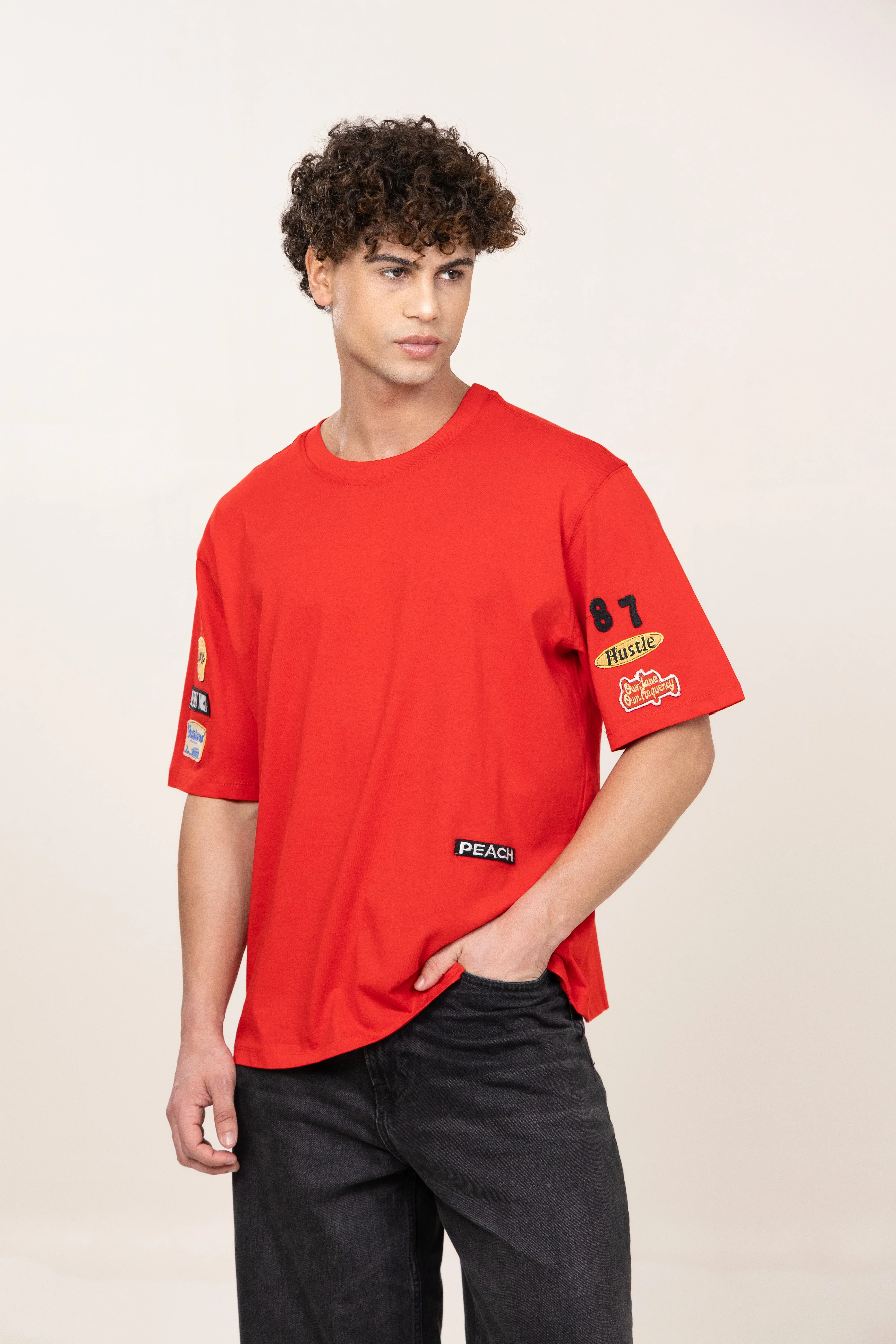Founder’s Tee Embroided Tshirt (Red) - Image 4