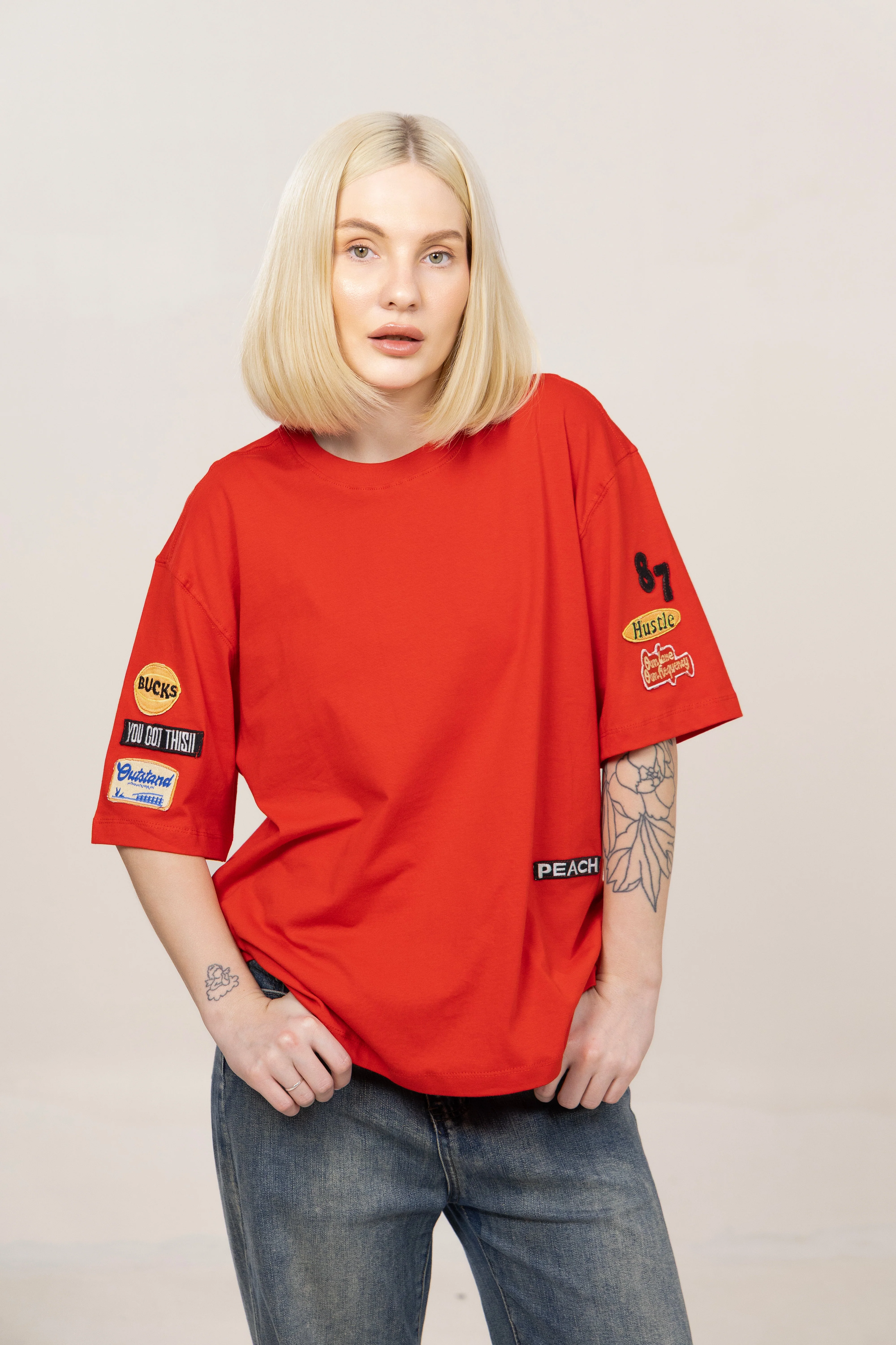 Founder’s Tee Embroided Tshirt (Red) - Image 6