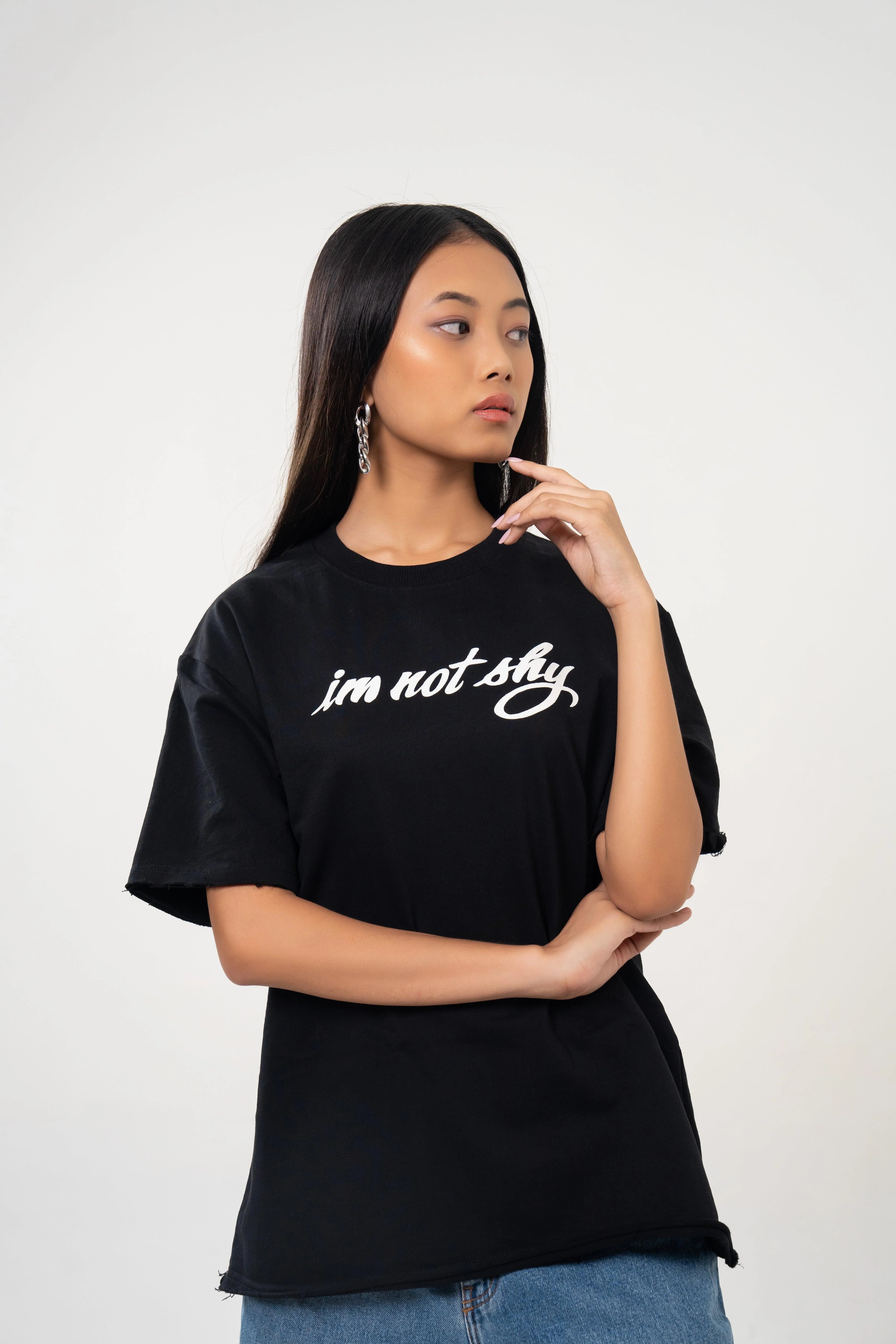 Iam Not Shy Oversized Tshirt - Image 4