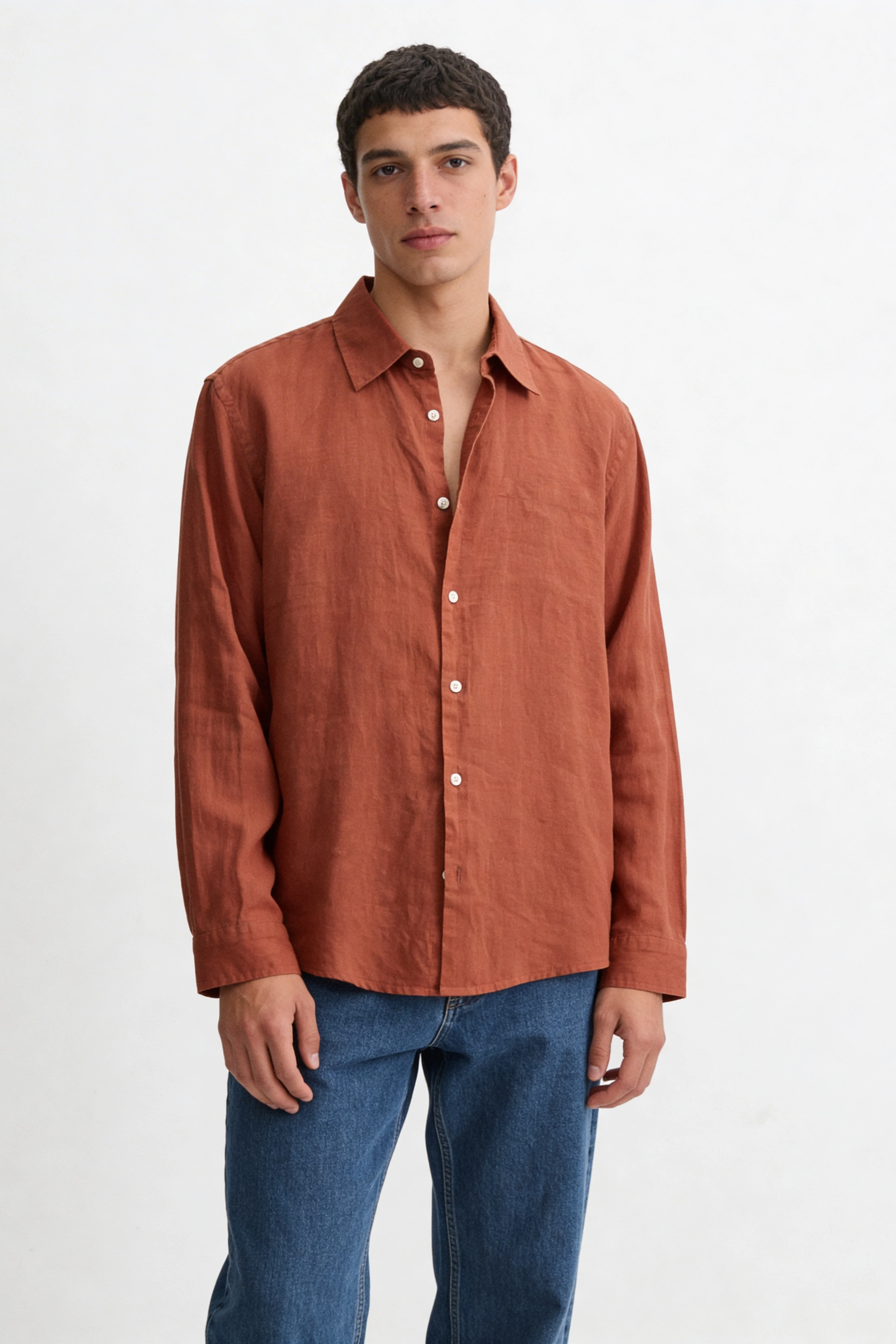 Peach Brown Shirt - Image 3