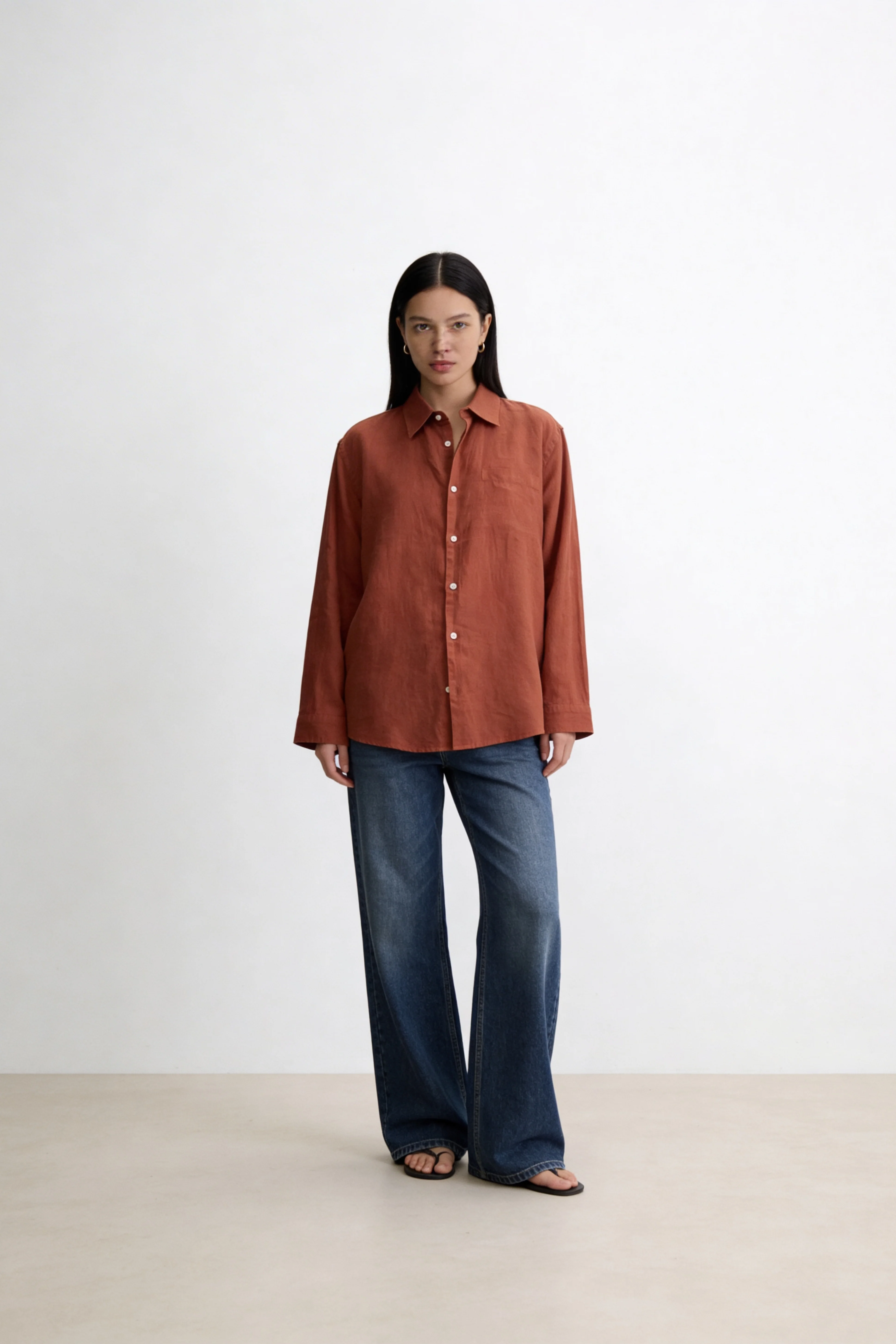 Peach Brown Shirt - Image 4
