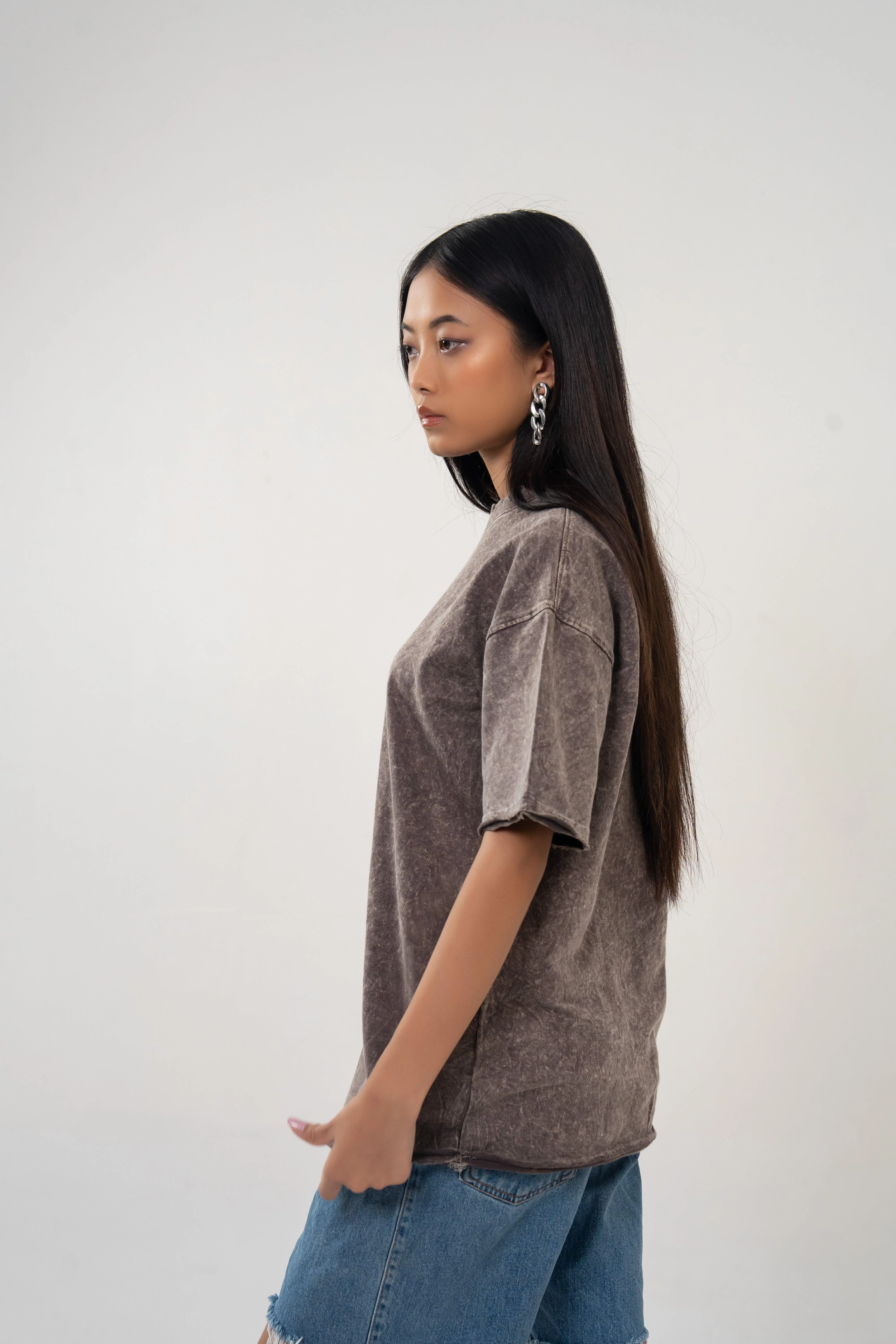 Rusted Brown Washed Tshirt - Image 3